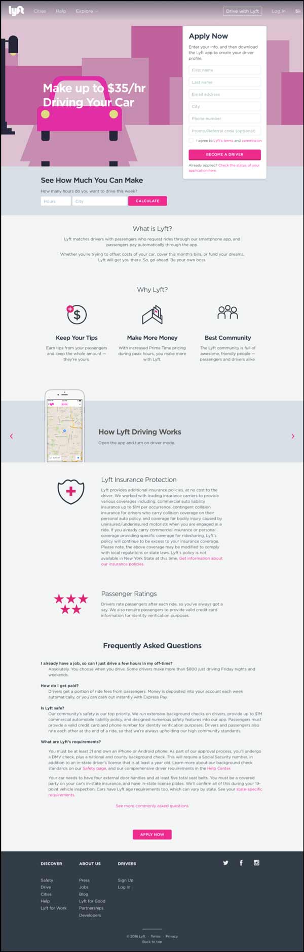 Lyft Ladning Page