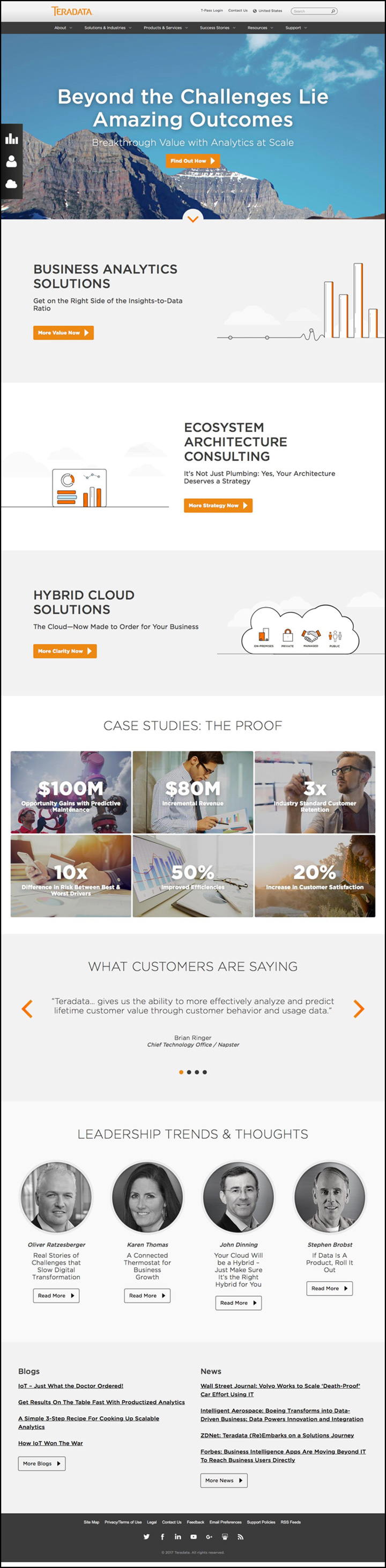 Teradata Landing Page