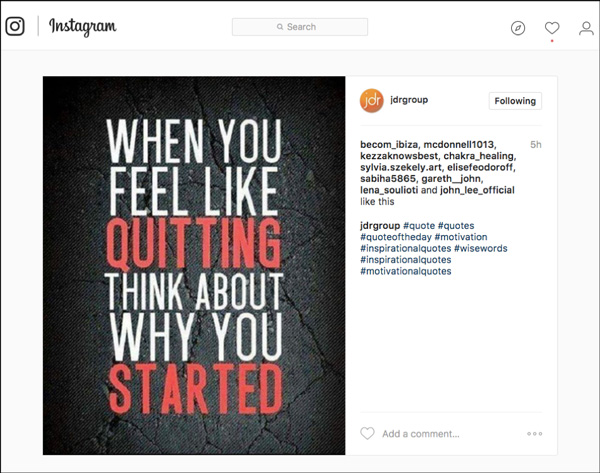 instagram inspirational quote - inspirational quotes how to build an instagram following