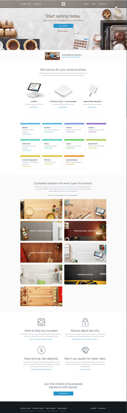 Square Landing Page